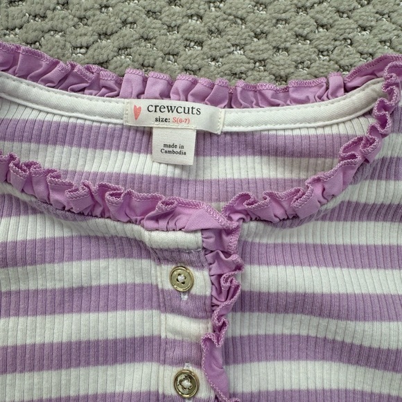 Crewcuts JCrew Girls Striped Matching Set 6/7 - Picture 6 of 10